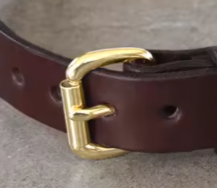 Martingale leather dog collar