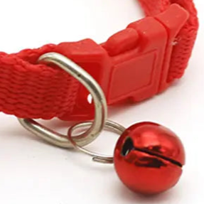 Red flower dog collar