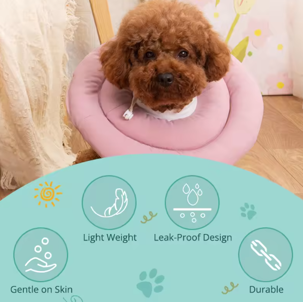 Comfortable dog cone collar